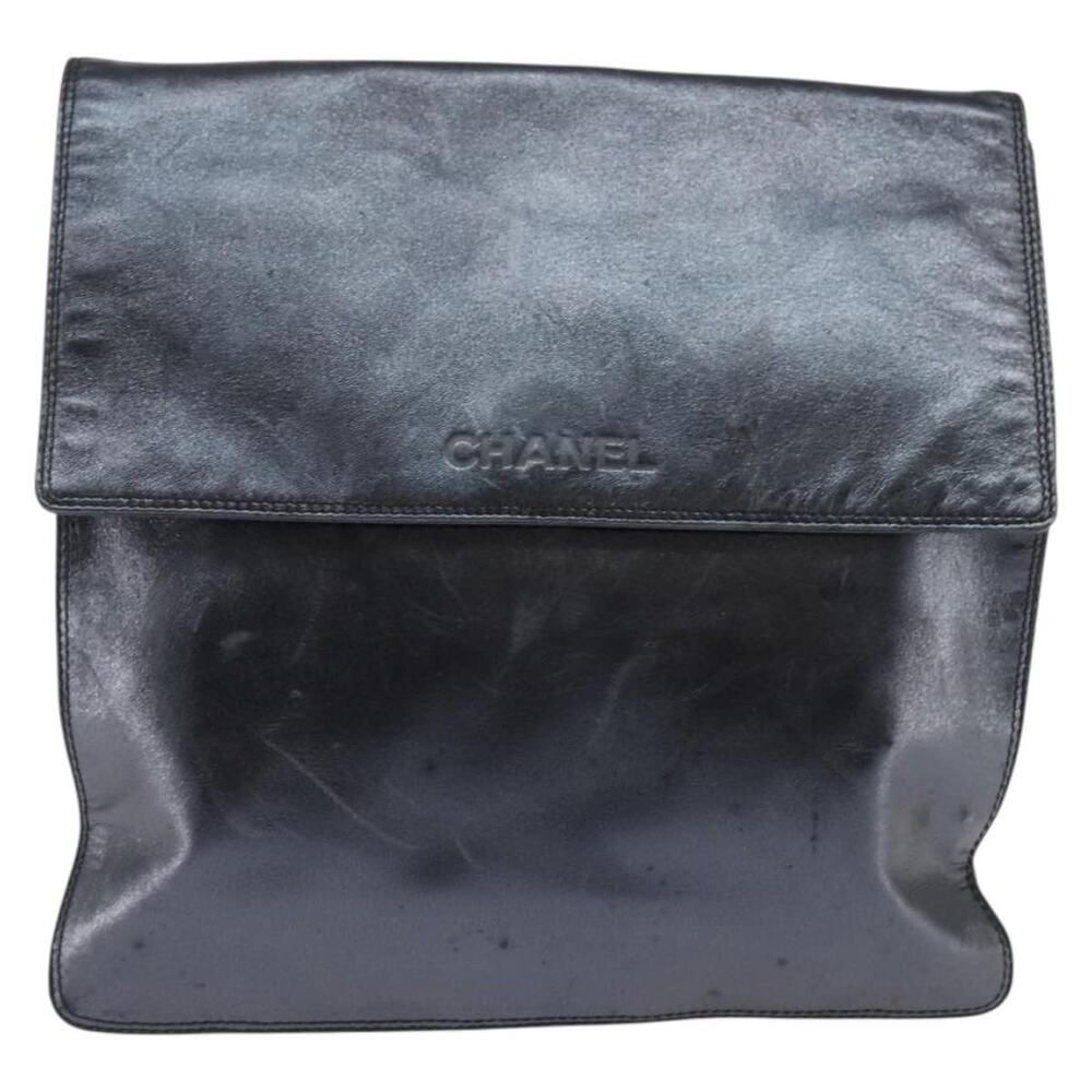 Chanel Leather Shoulder Bag Black